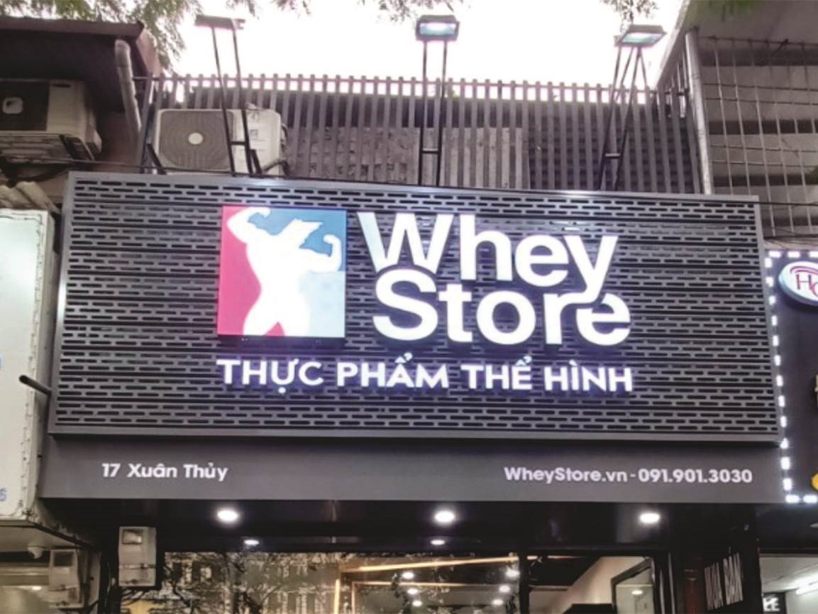 Biển cửa hàng Whey Store 3 Whey Store xuan thuy