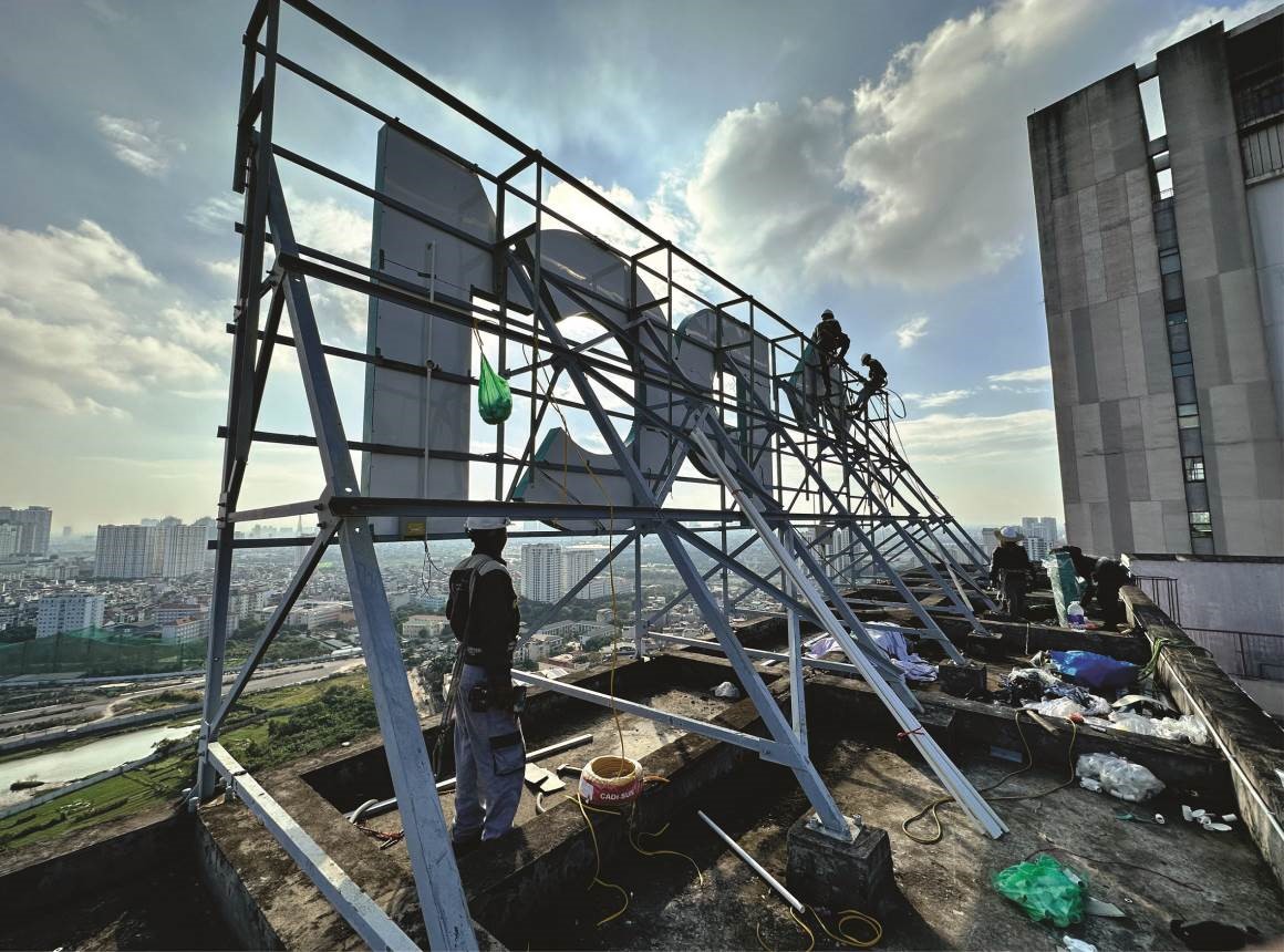 Sản xuất thi công Bộ chữ nóc tòa nhà PC1 Thanh Xuân và PC1 Mỹ Đình Plaza do Công ty CP Tập đoàn PC1 làm CĐT 3 pc1 1